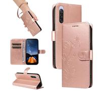 SRISHP Coque pour Sony Xperia 10 V, Housse Etui Portefeuille Cuir PU Multifonction, Magnétique Étui de Protection Compatible avec Sony Xperia 10 V, Or Rose