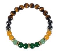 SRIWTDX Bracelet d'argent richesse pour femmes, bracelet de richesse et de chance du fengshii avec cristal de guérison vert et pyrite, cadeaux spirituels,3pcs