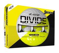 Srixon New Z-Star Divide 2025 Balles de Golf, douzaine, Jaune/Blanc | Reduit la resistance, augmente la portance, distance et vol droit, sensation plus douce