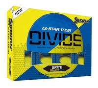 Srixon Q-Star Tour Divide, Balles de Golf Bicolores | Toucher doux, distance optimisee, noyau FastLayer Core compression 74, boite de 12, 4 coloris