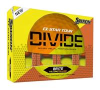 Srixon Q-Star Tour Divide, Balles de Golf Bicolores | Toucher doux, distance optimisee, noyau FastLayer Core compression 74, boite de 12, 4 coloris