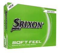 Srixon Balles de golf Soft Feel – 14 ultra-douces, spin maîtrisé, trajectoire stable – Jaune/Blanc