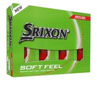 Srixon Soft Feel Brite - Balles de Golf Haute visibilité et Toucher Ultra-Doux | Distance Longue et trajectoire Stable| Spin contrôlé et repérage Rapide | Orange/Rouge/Vert