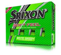 Srixon Soft Feel Lot de 12 balles de Golf Mates Unisexes pour Adulte Soft Feel Brite Vert Taille L
