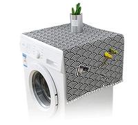 SRJE Housse anti-poussière pour réfrigérateur 55 * 130cm de Machine à laver Couvercle