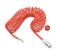 SRJQXH 9m Tuyau Air Comprimé, Spirale Tuyau Compresseur D'air, Diamètre 6x4 mm Flexible Compresseur Air, Orange, avec Connecteur, pour la Maison, L'atelier, L'atelier de Réparation Automobile