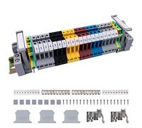 SRJQXH Borniers de Rail DIN, UK/ MBKK2.5 Kit de Blocs de Connexion, Barre de Connexion, Bornier à Travers le Kit de Bornes, Convient pour la Conversion de Connexion de Circuit