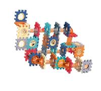 SRJQXH Building Blocks Colorés Puissant 76pcs, Incrustée Jouet Educatif 3D Créatif, Plastique Blocs Construction, Améliore Réflexion Concentration, Couleurs Aléatoires, Cadeaux pour Enfants
