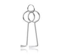 SRJQXH Clé Universelle, 2 Pièces En Acier Inoxydable Clef Passe Partout, 2 Spécifications, Portable Clés à Serrure Professionnelles Universelles, Argent, pour Ouvrir Portes Pièces et Salles de Bain