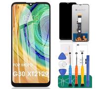 SRJTEK Compatible avec Motorola Moto G30 Écran LCD PAML000IN Pièces de rechange pour XT2129-2 Écran tactile numériseur (noir sans cadre)