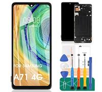SRJTEK Compatible pour Samsung Galaxy A71 4G Ecran LCD Ecran Tactile Matrix Digitizer Remplacement pour A715 Assemblage sans Fonction Empreinte Digitale (Incell Noir avec Cadre)