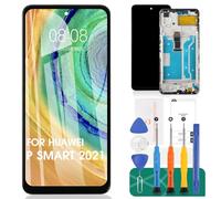 SRJTEK Écran LCD de rechange pour Huawei P Smart 2021 pour Huawei P Smart Écran tactile PPA-LX1 (noir, avec cadre)