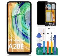 SRJTEK Écran LCD de rechange pour Samsung Galaxy A20e - Écran LCD de rechange pour Samsung A20e - Numériseur tactile Samsung A20e SM-A202F, A202K - Kit de réparation (noir avec cadre)