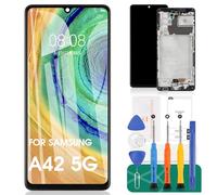 SRJTEK Écran LCD de Rechange pour Samsung Galaxy A42 5G SM-A426B Écran Tactile de Rechange SM-A426U SM-A426N SM-A426N Kit de réparation (Noir avec Cadre) (Non Original)