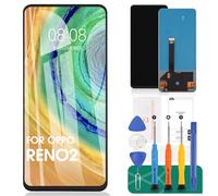 SRJTEK Écran LCD TFT pour OPPO Reno2 PCKM70 PCKT00 PCKM00 CPH1907 Touch Digitizer Sans Cadre Noir Pas d'empreintes digitales Surface d'affichage plus petite