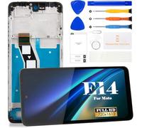 SRJTEK Écran tactile de rechange pour Motorola Moto E14 - Écran LCD pour Motorola E14 XT2421-12 - Kit de réparation d'écran tactile (noir avec cadre)