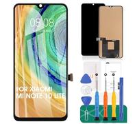 SRJTEK Écran TFT de Rechange pour Xiaomi Mi Note 10 Lite/Mi Note 10/Mi Note 10 Pro Écran LCD Tactile capteur Kit sans Cadre (Noir, Pas d'empreintes digitales, écran Non incurvé)