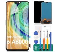 SRJTEK Écran TFT pour Oneplus 6 2018 Écran LCD pour Oneplus 6 Remplacement de l'écran A6000, A6003 Assemblage du numériseur Tactile Kits de réparation sans Cadre (Noir, Pas pour 6T)