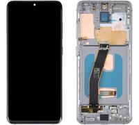 SRJTEK Incell Écran Tactile de Rechange pour Samsung Galaxy S20 5G avec Cadre (Gris foncé, sans Empreintes digitales)