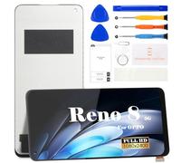 SRJTEK Incell Kit de réparation d'écran LCD pour Oppo Reno 8 5G CPH2359 Écran LCD pour Oppo Reno 8 5G CPH2359 (Noir, Pas de Reconnaissance d'empreintes digitales, ne Convient Pas pour 4G)