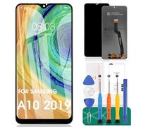 SRJTEK Kit de montage d'écran LCD de rechange pour Samsung Galaxy A10 2019 A105F/DS A105M/DS A105G/DS A105M, film trempé, colle et outils Noir