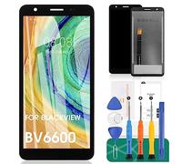 SRJTEK Kit de réparation d'écran LCD de rechange pour Blackview BV6600E pour Blackview BV6600 Pro Touch Screen Digitizer Assemblée (Noir)
