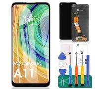 SRJTEK Kit de réparation d'écran LCD de rechange pour Samsung Galaxy A11 - Pour Samsung Galaxy M11 - Pour Samsung A115F A115M - Noir (157,5 mm plus petit)