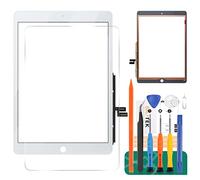 SRJTEK Kit de réparation pour écran tactile 7 7ème A2197 A2200 A2198 A2232 pour iPad 8 A2428 A2429 A2430 A2270 (blanc)