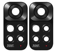 SRJTEK Lot de 2 verres de rechange pour appareil photo arrière Xiaomi Redmi Note 11 2201117TG, 2201117TI avec kit de réparation d'outils professionnels (noir)