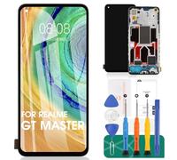 SRJTEK OLED pour Realme GT Master Edition Écran LCD de remplacement RMX3363, RMX3360 Kit de réparation avec cadre (noir)