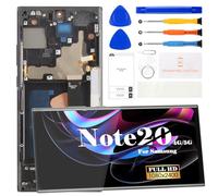 SRJTEK OLED pour Samsung Galaxy Note 20 5G/4G Ecran de Remplacement - Avec Cadre & Empreinte Digitale Compatible avec SM-N981U SM-N980F seulement (17cm, Pas pour Note 20 Ultra)