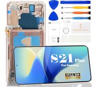 SRJTEK OLED pour Samsung Galaxy S21+ 5G Écran de rechange pour Samsung S21 Plus 5G LCD SM-G996B SM-G996U Kit de réparation d'écran tactile (doré avec cadre)