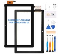 SRJTEK pour ASUS ZenPad 10 Z300M P00C Kits de réparation de Verre de numériseur d'écran Tactile (Noir, Non Inclus LCD)