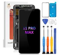 SRJTEK pour Ecran iphon 11 Pro Max Complet pour iPhone 11 Pro Max Écran pour LCD iphon 11 Pro Max Ecran 11 Pro Max Affichage LCD Numériseur Capteur Remplacement A2218, A2161, A2220 (Incell, Noir)