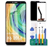 SRJTEK pour Huawei Y6 2018 Écran LCD pour Huawei Y6 Écran de Remplacement ATU-L11, ATU-LX3, ATU-L21, ATU-L22 Kit de réparation du numériseur Tactile (Noir, sans Cadre)