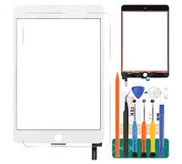 SRJTEK pour IPad Mini 4 7.9 Remplacement de l'écran 2015 A1538 A1550 Numériseur d'écran Tactile Kit de pièces de réparation de Matrice d'objectif de Panneau de Verre (Pas d'écran LCD) (Blanc)