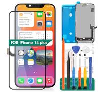SRJTEK pour iPhone 14 Plus écran LCD pour iPhone 14 Plus Remplacement d'écran pour iPhone 14 Plus Assemblage de numériseur A2886, A2632, A2885, A2896, A2887 Kits de réparation (Noir)