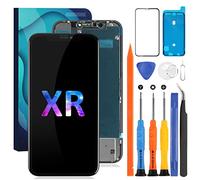 SRJTEK pour iPhone XR ecran Remplacement d'écran XR LCD pour ecran iphone XR Complet Tactile Verre A1984 Digitizer Sensor Assembly Kits A2105, A2107, A2108, A2106 (incell, Noir)