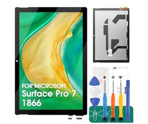 SRJTEK pour Microsoft Surface Pro 7 Écran LCD pour Microsoft Surface Pro 7 Écran de Remplacement 1866 Écran Assemblage Numériseur Tactile Kits de Réparation (Noir)
