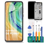 SRJTEK pour Motorola Moto G8 Power Écran LCD pour Moto G8 Power Écran de Remplacement pour Moto G8 Power Écran Tactile XT2041-1 Assemblage du numériseur Kits de réparation (Noir, avec Cadre)