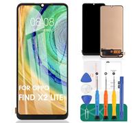 SRJTEK Pour Oppo Find X2 Lite Écran de remplacement pour Oppo Find X2 Lite Écran LCD pour Oppo Find X2 Lite Touch Screen CPH2005 Numériseur Assemblée Kits de réparation (Noir)