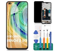 SRJTEK Pour Oppo Reno4 Z 5G Écran LCD pour Oppo Reno 4Z 5G Écran Remplacement CPH2065 Tactile Digitizer Assemblée Kits de Réparation (Noir, Avec Cadre, PAS pour 4G)