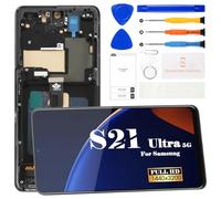 SRJTEK Pour Samsung Galaxy S21 Ultra 5G LCD Screen G998 Screen Replacement SM-G998B Display Touch Digitizer Assemblée SM-G998B/DS, SM-G998U Repair Parts Kits