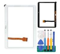 SRJTEK pour Samsung Galaxy Tab 4 10.1 Remplacement du Panneau de Verre numériseur Digitizer écran Tactile SM-T530 T531 avec préinstallé + Kits d'outils (White)