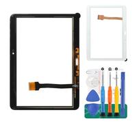 SRJTEK pour Samsung Galaxy Tab 4 10.1 Remplacement du Panneau de Verre numériseur Digitizer écran Tactile SM-T530 T531 avec préinstallé + Kits d'outils (Black)