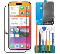 SRJTEK TFT pour iPhone 15 Écran LCD de remplacement pour iPhone 15 A3090, A2846, A3089, A3092 Écran tactile Digitizer Assemblée Kits de réparation (Noir) 6.1