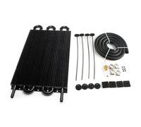 SRKATI Kit De Radiateur De Refroidissemen Kit De Refroidisseur D'huile De Transmission Universel en Aluminium, 2, 4, 6, 8, 10, 16 Rangées, avec Tuyau Oil Cooler(6 Row Black)