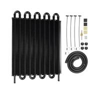 SRKATI Kit De Radiateur De Refroidissemen Kit De Refroidisseur D'huile De Transmission Universel en Aluminium, 2, 4, 6, 8, 10, 16 Rangées, avec Tuyau Oil Cooler(10 Row Black)
