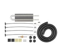 SRKATI Kit De Radiateur De Refroidissemen Kit De Refroidisseur D'huile De Transmission Universel en Aluminium, 2, 4, 6, 8, 10, 16 Rangées, avec Tuyau Oil Cooler(2 Row Silver)
