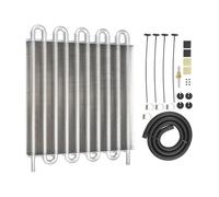 SRKATI Kit De Radiateur De Refroidissemen Kit De Refroidisseur D'huile De Transmission Universel en Aluminium, 2, 4, 6, 8, 10, 16 Rangées, avec Tuyau Oil Cooler(10 Row Silver)